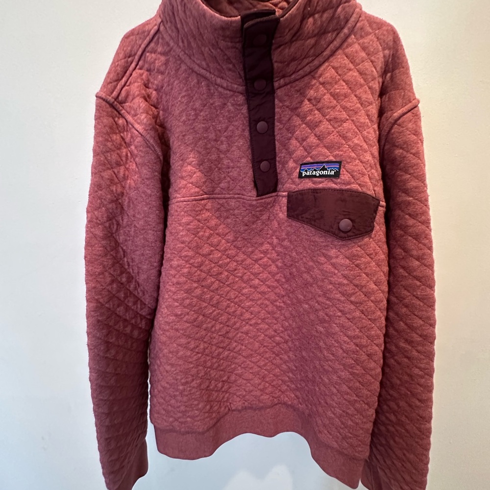 Patagonia Quilted Pullover in Deep Red